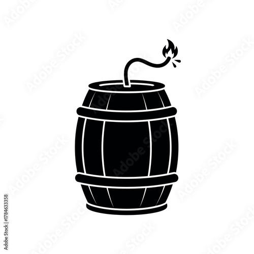 Barrel Bomb Silhouette.