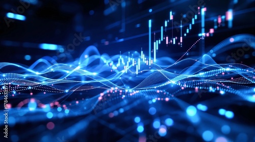 Explore vibrant financial data trends with this dynamic stock market analysis backdrop
