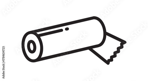 42. compost bin liners roll outline icon vector
