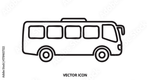 28. bus vehicle outline icon vector
