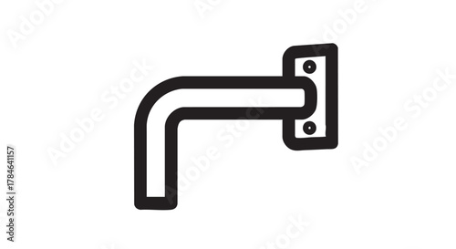 14. curtain rod bracket outline icon vector

