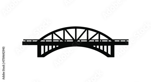 bridge vector icon in black and white