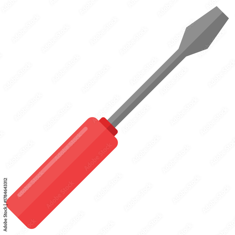 Fototapeta premium Flat screwdriver icon isolated on white background.