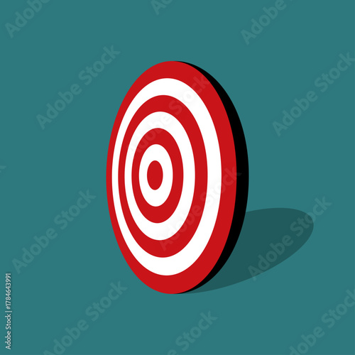 3D Target Icon with Arrow – Business Focus and Company Objective Illustration