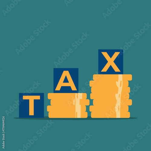 Money Spent Only for Paying Taxes – Finance and Business Illustration
