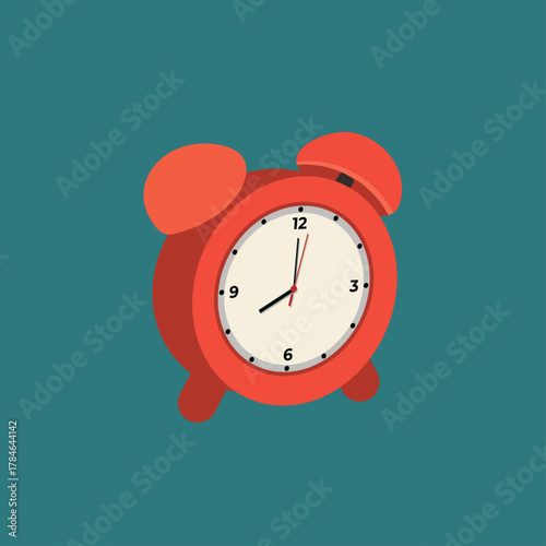 Realistic 3D Alarm Clock Showing 8 AM – Morning Productivity Concept