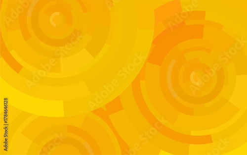 Dynamic Orange Concentric Rings Abstract Background. Radial Abstract Design.