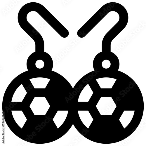 Jewellery making. Outlined stroke vector icon with black-filled details.