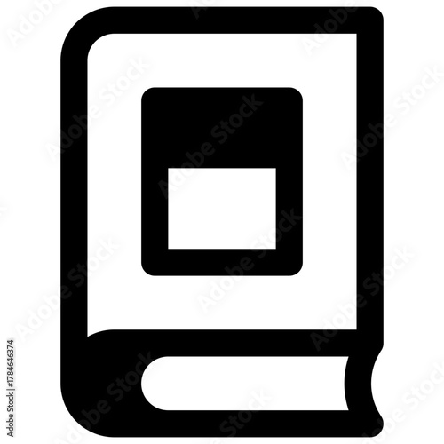 Reading. Outlined stroke vector icon with black-filled details.