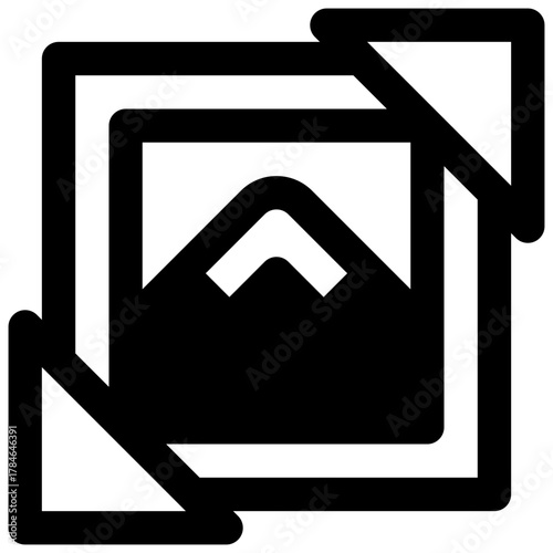 Scrapbooking. Outlined stroke vector icon with black-filled details.