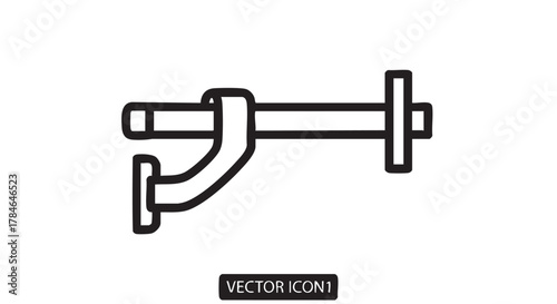curtain rod bracket outline icon vector
