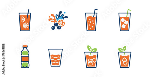 soda drink glyph icon vector. soda beverage sign. isolated symbol illustration