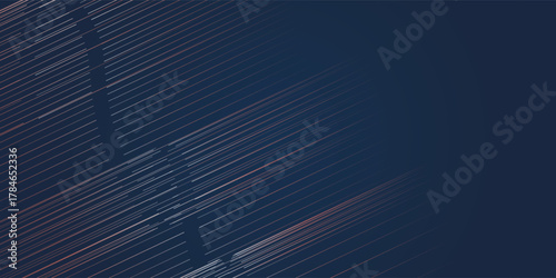 Abstract vector with diagonal wavy lines on a dark background. Lines shift from white to warm orange-brown, then back to white, creating a flowing and rhythmic visual transition.