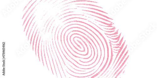 Finger print background white red vector, Biometric, identity icon set. Fingerprints icon set vector isolated.