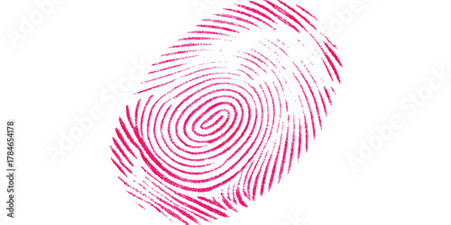 Finger print background white red vector, Biometric, identity icon set. Fingerprints icon set vector isolated.