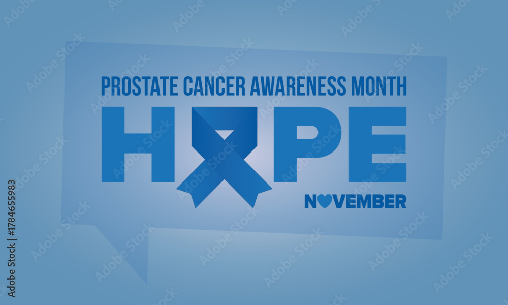 Obraz premium Prostate Cancer Awareness Month in September. Movember in November. Men's Health. Medical health care and awareness design. oster, card, banner and background. Vector illustration