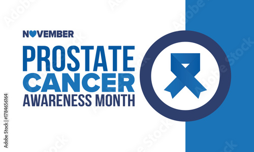 Prostate Cancer Awareness Month in September. Movember in November. Men's Health. Medical health care and awareness design. oster, card, banner and background. Vector illustration