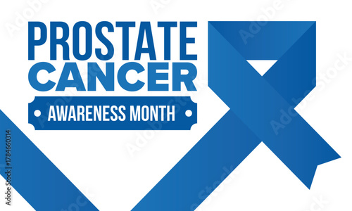 Prostate Cancer Awareness Month in September. Movember in November. Men's Health. Medical health care and awareness design. oster, card, banner and background. Vector illustration