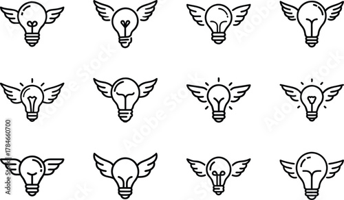 Business Management and Office Line Icons Set – Leadership, Growth, Cloud Network, Data Analytics, and Workplace Productivity Outline Symbol Bundle for Web, App, and Infographic Design