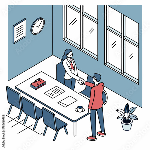 business man and woman collaborate to expand their business