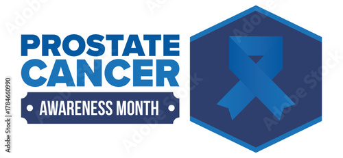Prostate Cancer Awareness Month in September. Movember in November. Men's Health. Medical health care and awareness design. oster, card, banner and background. Vector illustration