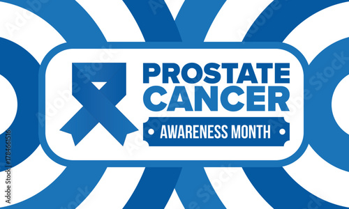 Prostate Cancer Awareness Month in September. Movember in November. Men's Health. Medical health care and awareness design. oster, card, banner and background. Vector illustration