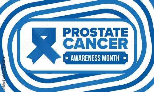 Prostate Cancer Awareness Month in September. Movember in November. Men's Health. Medical health care and awareness design. oster, card, banner and background. Vector illustration