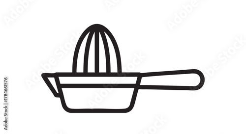 24. citrus juicer outline icon vector
