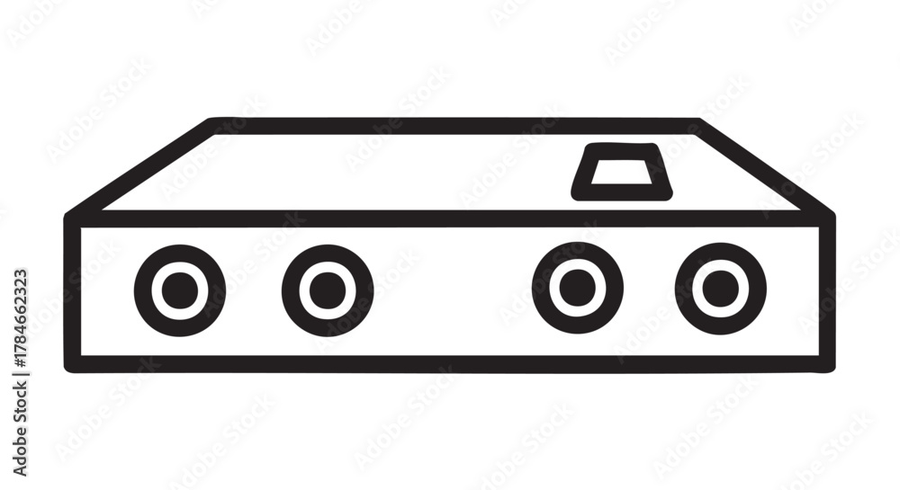 Fototapeta premium direct box di unit outline icon vector 