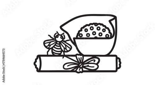 Beeswax food wraps outline icon vector
