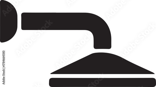 Black Shower Head Icon bathroom symbol