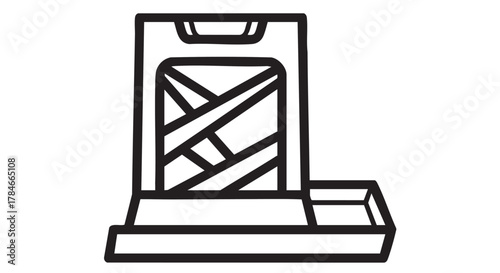 50. dice tower outline icon vector
