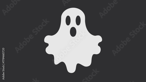 AI Image a minimalist ghost with a dark backdrop evoking spooky yet playful vibes for celebrations