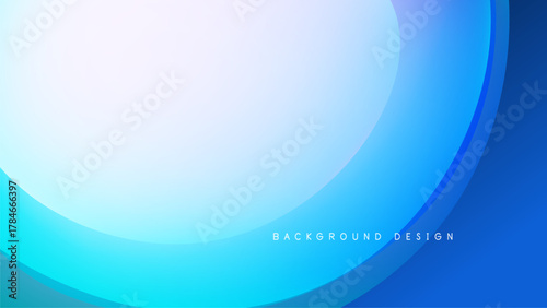 Abstract blue gradient background. Smooth curves create dynamic visual effect. Light center draws attention, dark edges provide contrast.