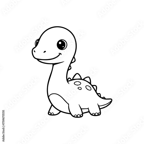 Dinosaur Outline Illustration 