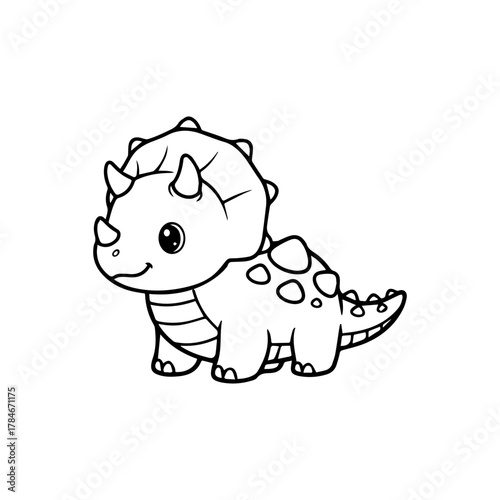 Dinosaur Outline Illustration 