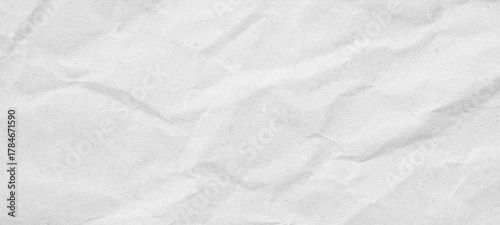 Abstract white crumpled and creased recycle paper texture background