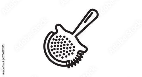 30. cocktail strainer outline icon vector
