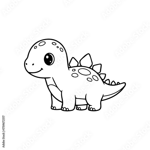 Dinosaur Outline Illustration 