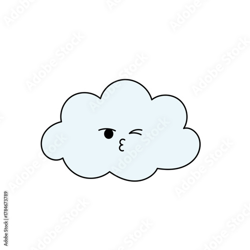 Cute cloud computing concept