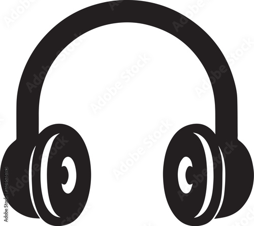 Melody in the Echoes: A sleek silhouette of headphones embodies the essence of music, solitude, and immersive soundscapes.