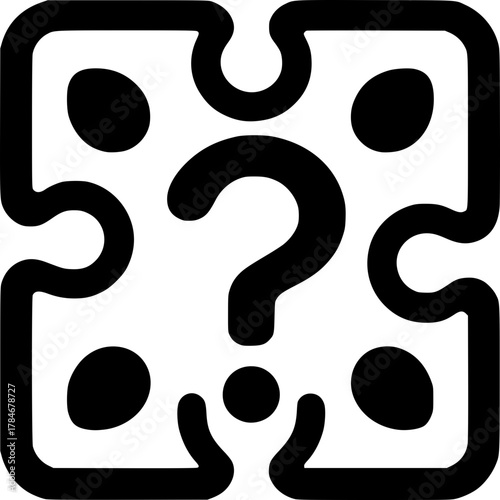 Puzzle of Question Mark: Conceptual representation of problem solving, mystery, and decision-making, a puzzle piece featuring a question mark symbolizing the complexities of challenges.