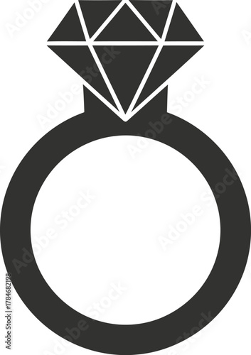 Engagement ring diamond ring jewelry ring wedding ring proposal ring icon eps silhouette