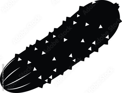 Isolated pickle silhouette vector illustration for food and design use eps