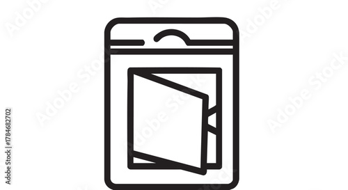 Card sleeve pack outline icon vector
