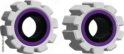 3D Gearwheel Product Mockup