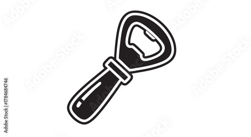 Bar blade bottle opener outline icon vector
