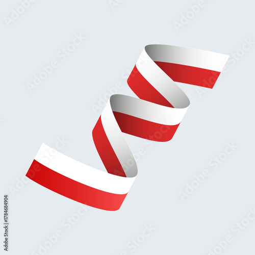 Poland Flag Realistic. Polish National Symbol.