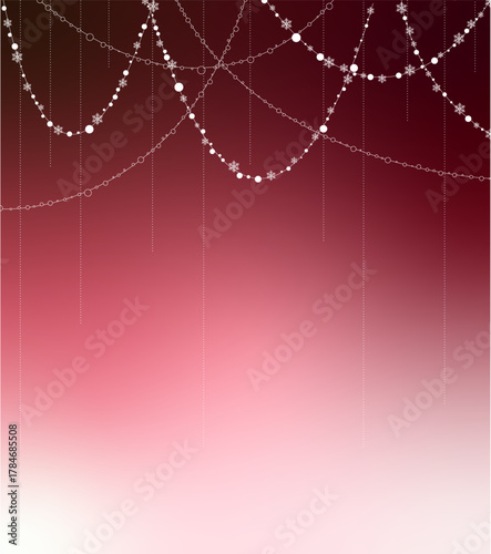 chic pearl strings with shimmering effects, decorative beaded garland draped elegantly for celebrations, refined pearl and bead arrangement with soft lighting for special occasions