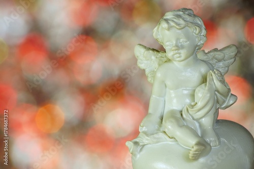 A festive angel on the background of a sid